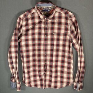 Flying Machine Long Sleeve Button Up Shirt Mens Size‎ Large Plaid
